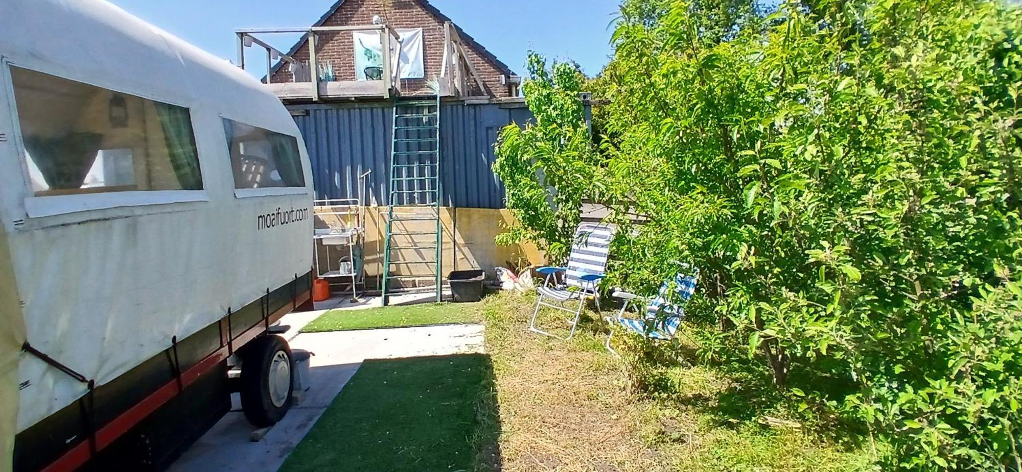 De Huifkar, Trekkershut Bij Sneek Hotel Hommerts Kültér fotó